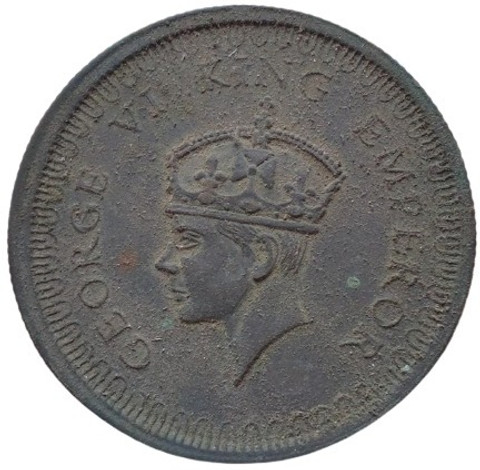 COINS WORLD GEORGE VI 250 GRAMS BIG AND HEAVY COPPER TOKEN KING