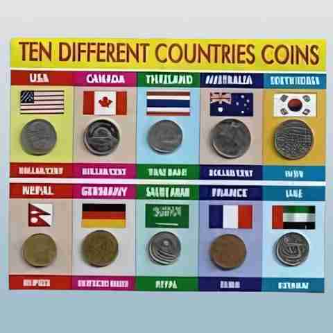 Hop n Shop Collection of World Coins 10 Countries 1 Numismatic