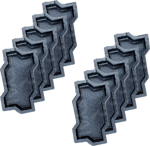 Reyal Black PVC Zigzag Paver Block Mould(60mm) Pack of 10 Column