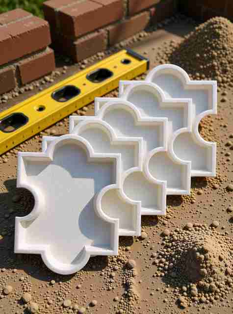 Column Base Interlocking Reyal BROOK Paver Block mould(H : 60mm) Interlocking (Pack of 5) Column ...