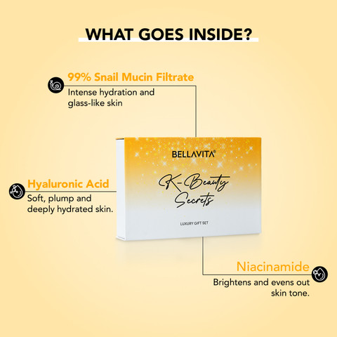 BELLAVITA Snail Mucin Luxury Gift Set| Contains Facewash, Serum