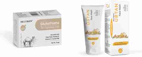 DEXTRON Glutathione Camel Milk Soap & Ubtan Face Wash Combo Price in India 