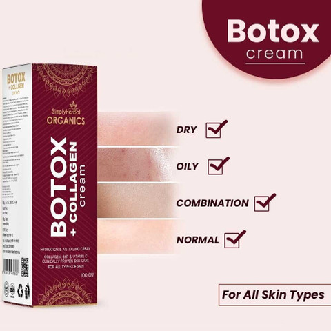 Simply Herbal Organics Botox Anti Aging Cream with L-Glutathione Cream &  Face Wash for Glowing skin with Vitamin C,E & Aloevera Price in India