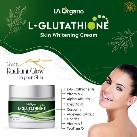 LA Organo L-Glutathione Cream & Papaya Soap for Skin Whitening, Brightening  & Anti Aging Price in India