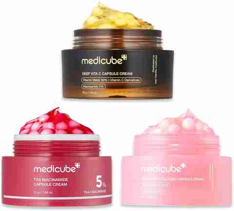 Medicube Capsule Cream Trio: TXA + Niacinamide, Deep Vitamin C