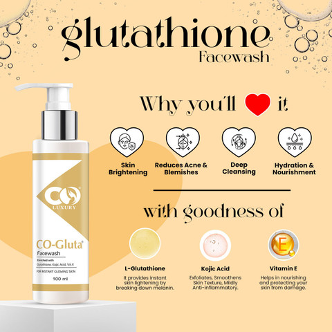 CO Luxury Glutathione Combo of Facewash,Tablets,Soap & Cream | Skin  Brightening Price in India - Buy CO Luxury Glutathione Combo of Facewash,Tablets,Soap  & Cream | Skin Brightening online at Flipkart.com