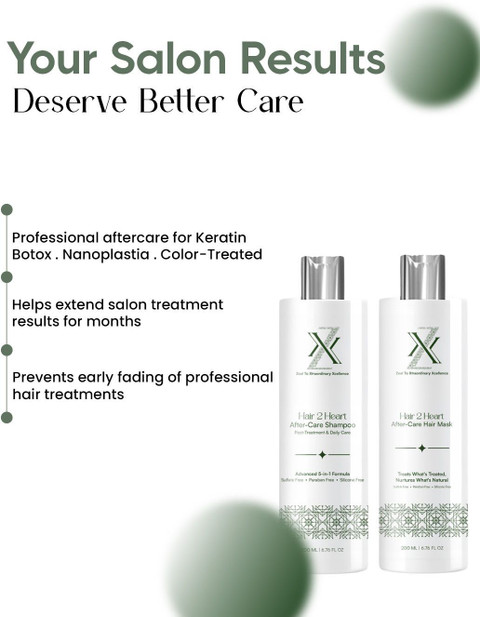 ZXX Hair 2 Heart After-Care Shampoo & Hair Mask Combo (200ml Each