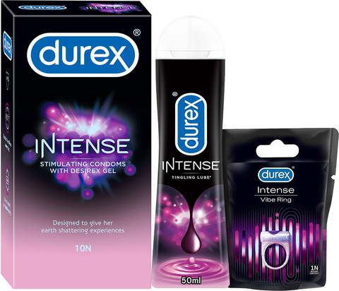 DUREX Intense Condom and Lube Lubricant gel and Vibe Ring Price in India