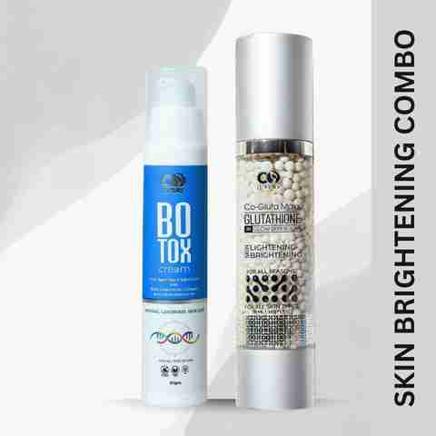 botox and glutathione CO Luxury Combo of Botox Cream & Glutathione 3D Glow Skin Serum | Anti Ageing Price in India