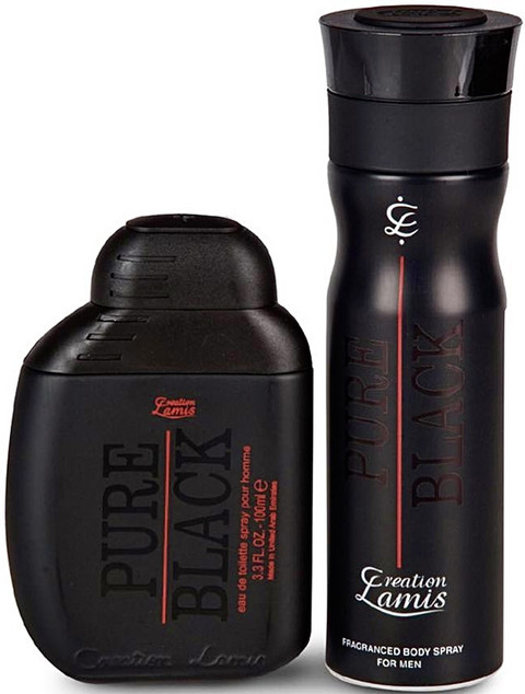 CREATION LAMIS Pure Black Perfume EDT 100ml Deodorant 200ml