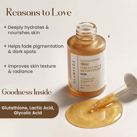 GLAMVEDA Glutathione Brightening & Dark Spots Removal 2 Steps Skincare  Routine ( Face Serum + Face Cream ) Price in India