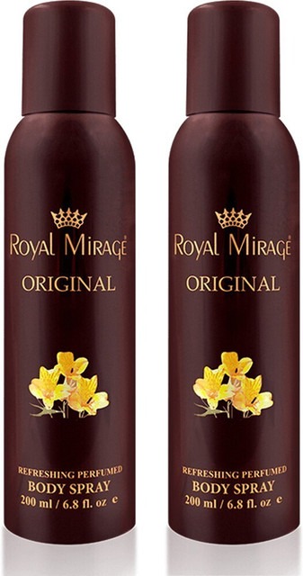 ROYAL MIRAGE Original Refreshing Perfumed body Spray, 200ml each, PACK OF