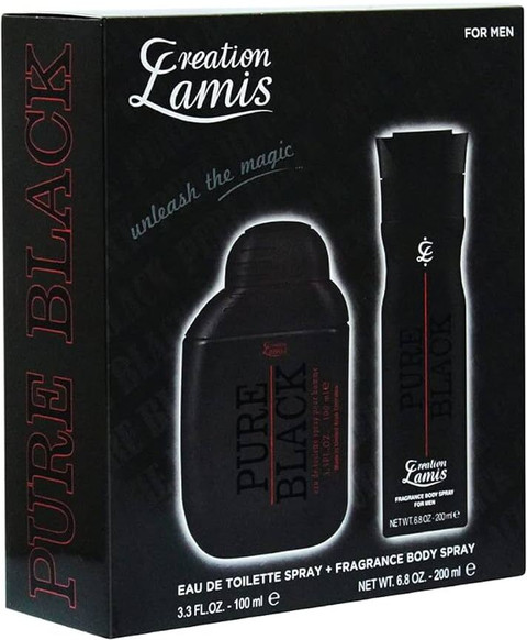 CREATION LAMIS Pure Black Perfume EDT 100ml Deodorant 200ml