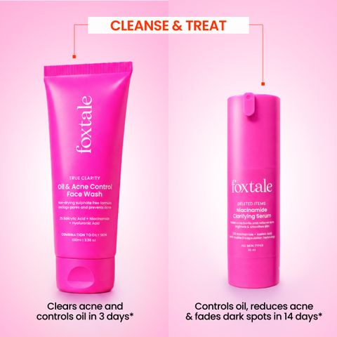 Foxtale Anti-Acne Starter Kit | Oil & Acne Face Wash 100ml + 12% Niacinamide Serum 30ml (2 Items in the set) - Image 6