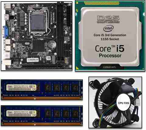 D25 Pre-Installed H61 Motherboard Kit with i5 3rd Gen Processor+