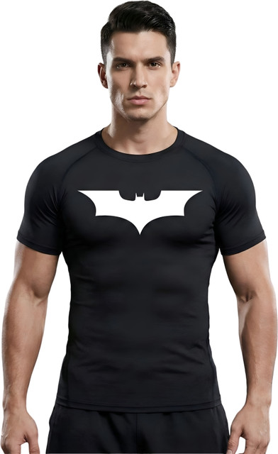 トップス  batman compression shirts Style Edict Black Batman Compression Men Compression Price in