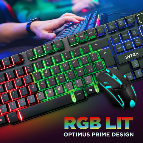 Intex IT-KB334 Wired USB Standard Gaming Keyboard Compatible with ...