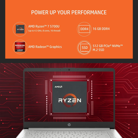 HP AMD Ryzen 7 Octa Core 5700U - (16 GB/512 GB SSD/Windows 11 Home