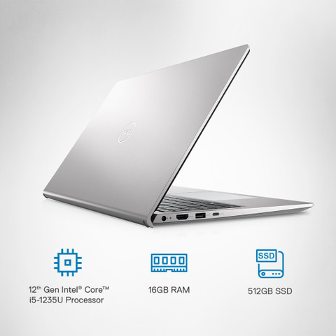 DELL Intel Core i5 12th Gen 1235U (16 GB/512 GB SSD/Windows 11 Home) New  Inspiron 15 Metal Laptop Thin and Light Laptop