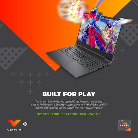 HP Victus e0333 AMD Ryzen Hexa Core 5600H (16 GB/512 GB SSD/Windows 11  Home/6 GB Graphics/NVIDIA GeForce RTX 3060) e0333AX Gaming Laptop