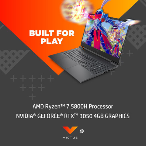 HP Victus AMD Ryzen Octa Core 5800H (8 GB/512 GB SSD/Windows 11 Home/4  GB Graphics/NVIDIA GeForce GTX 1650/144 Hz) 16-e0650AX Gaming Laptop