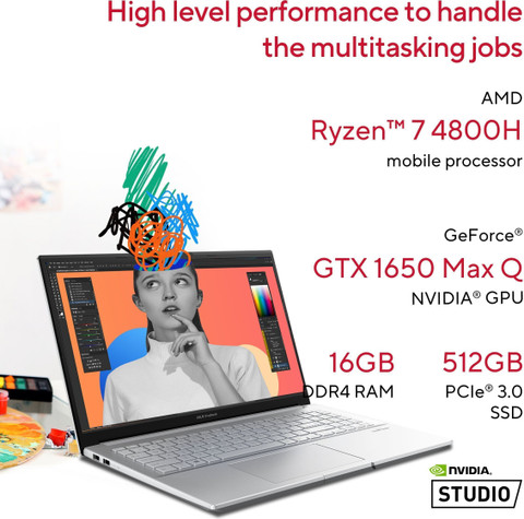 ASUS Vivobook Pro 15 OLED AMD Ryzen 7 Octa Core AMD R7-4800H - (16