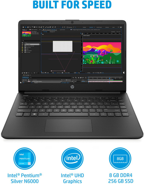 HP 14s Intel Pentium Quad Core N6000 (8 GB/256 GB SSD/Windows 11