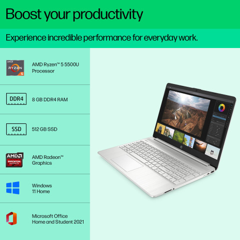 HP AMD Ryzen Hexa Core 5500U (8 GB/512 GB SSD/Windows 11 Home