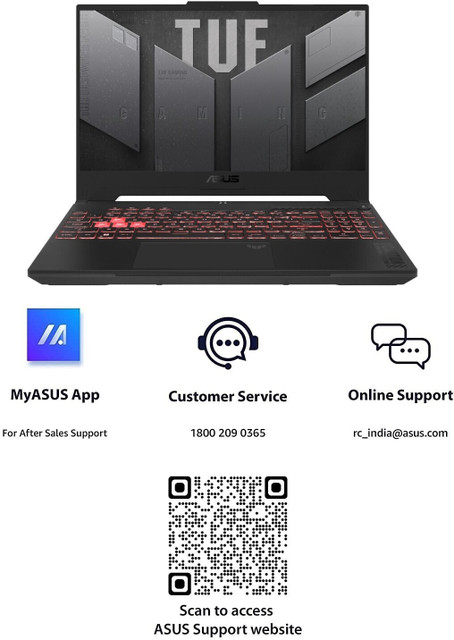 ASUS TUF Gaming F15 with 90WHr Battery Intel H-Series Intel Core