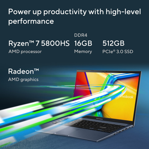 【希少】ASUS Vivibook15☘Ryzen7☘新品NVMe512GB☘️ ASUS VivoBook 15 AMD Ryzen 7 Octa Core 5800HS - (16 GB/512