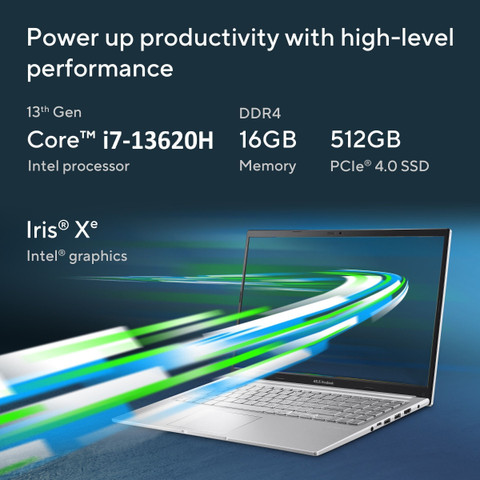ASUS Vivobook 15, with Backlit Keyboard, Intel Core i7 13th Gen