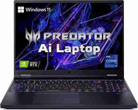 Acer Predator Helios 16 Intel Core i9 14th Gen 14900HX (32 GB/1 TB  SSD/Windows 11 Home/12 GB Graphics/NVIDIA GeForce RTX 4080) PH16-72 Gaming  Laptop