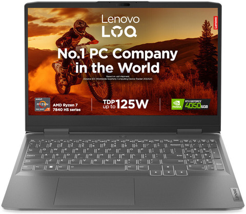 Lenovo LOQ AI Powered AMD Ryzen Octa Core 7840HS (16 GB/512 GB  SSD/Windows 11 Home/6 GB Graphics/NVIDIA GeForce RTX 4050) 15APH8 Gaming  Laptop