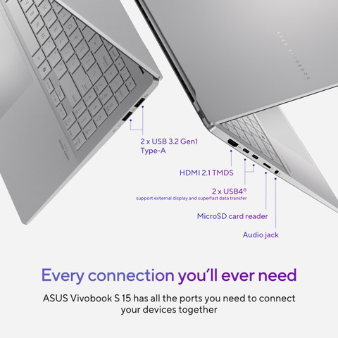 ASUS Vivobook S15 OLED Copilot + PC, AI PC, Full Metal Body