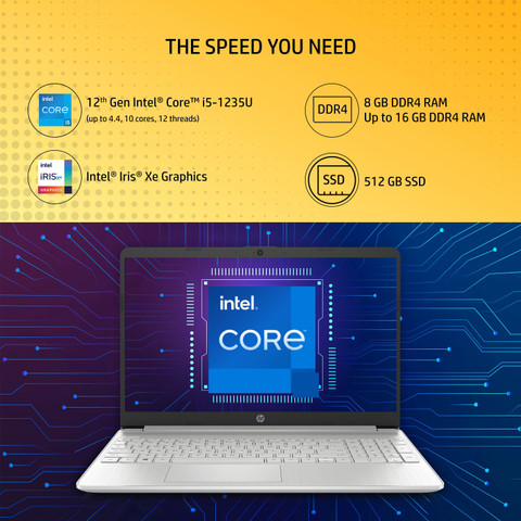 HP 15s Intel Core i5 12th Gen 1235U (8 GB/512 GB SSD/Windows 11