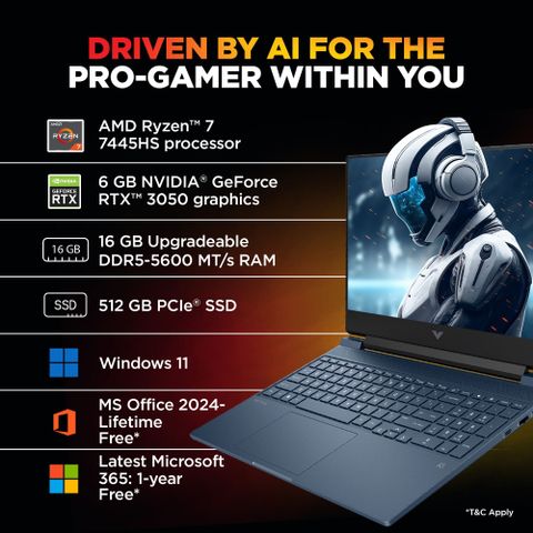HP Victus AMD Ryzen 7 Hexa Core 7445HS - (16 GB/512 GB SSD/Windows