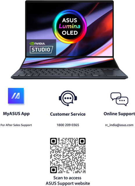 ASUS Zenbook Pro 14 Duo OLED For Creator, Intel H-Series Intel