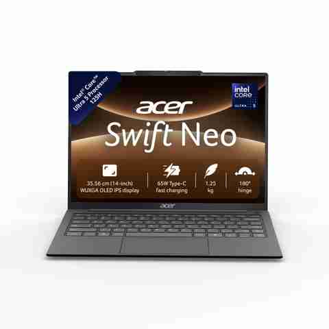 Acer Swift Neo AI PC OLED Intel Core Ultra 5 125H - (16 GB/512 GB SSD/Windows 11 Home) SFN14-55 Notebook (14 inch, Steel Grey, 1.25 kg, With MS Office) - Image 5