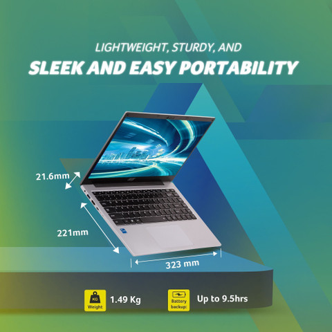 Acer One Intel Core i3 11th Gen 1115G4 - (8 GB/256 GB SSD/Windows