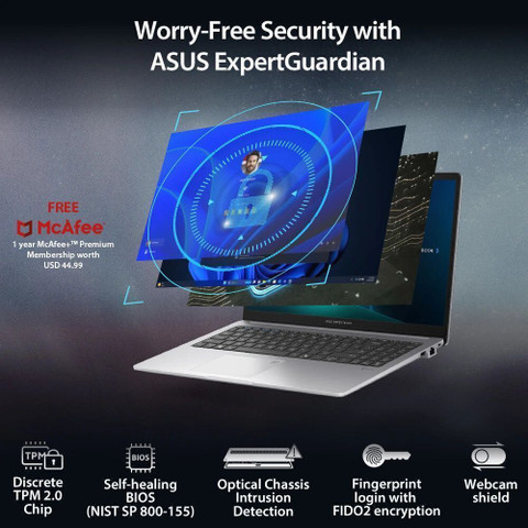 ASUS Expertbook P1 High-performance processor Intel Core i7 13th