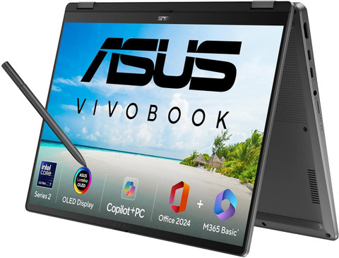 【新品未開封】ASUS VivoBook Flip 14 （Office有） ASUS Vivobook 14 Flip OLED (2026) with Touch Screen, Metallic