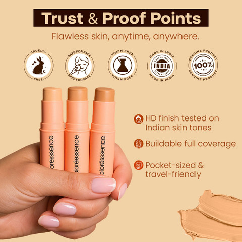 COLORESSENCE Makeup Foundation Stick | Blendable Soft Texture