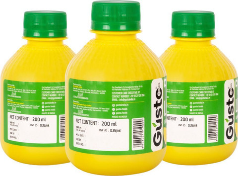 Gustofoods Lemon Juice Concentrate Equivalent To 60 Lemons Pocket