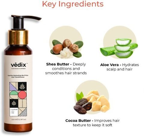 Vedix Vartha Hydrating No-Frizz ayurvedic Hair Conditioner with Aloe vera (100 ml) - Image 5