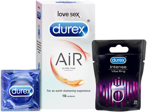 DUREX Air Ultra thin condom and Vibe ring Price in India