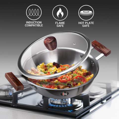 【ぽたぽたやき様用】EK フィッティングセット MILTON Procook Triply Stainless Steel 4pc with Wood Handle