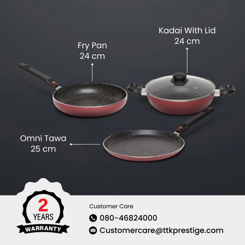 Prestige Festival Pack Induction Bottom Non-Stick Coated Cookware Set