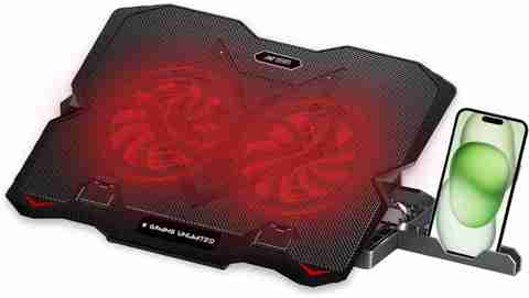 Ant Esports NC150 2 Fan Ergonomic Cooling Pad with Adjustable Height (Black) - Image 4