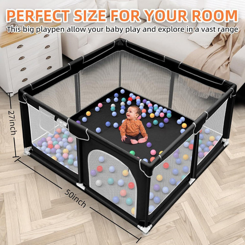Samusagya Baby Playpen Large Playpen Portable Child Safety Yard Activity Cot