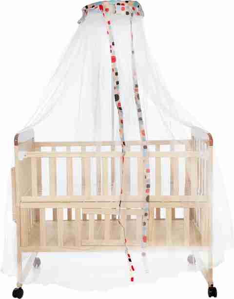 MeeMee Swinging Wooden Baby Cradle with Mosquito Net Cot Buy